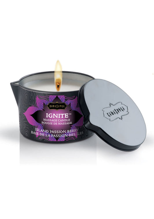 Bestel: Ignite Massage Candle 170 gr by Kamasutra - bij Happytoys: de erotische sex webshop | liever Happy dan Easy ⭐⭐⭐⭐⭐ - Raspberry - 94006 - BERRY - 170
