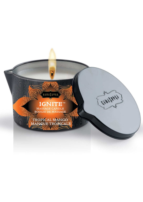 Bestel: Ignite Massage Candle 170 gr by Kamasutra - bij Happytoys.nl, happytoys.be, Happytoys.ae: erotische sex webshop | liever Happy dan Easy βββββ - Mango - 94006 - MANGO - 170