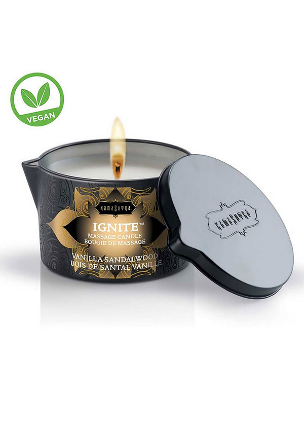 Bestel: Ignite Massage Candle 170 gr by Kamasutra - bij Happytoys.nl, happytoys.be, Happytoys.ae: erotische sex webshop | liever Happy dan Easy βββββ - Vanilla - 94006 - VANILLA - 170
