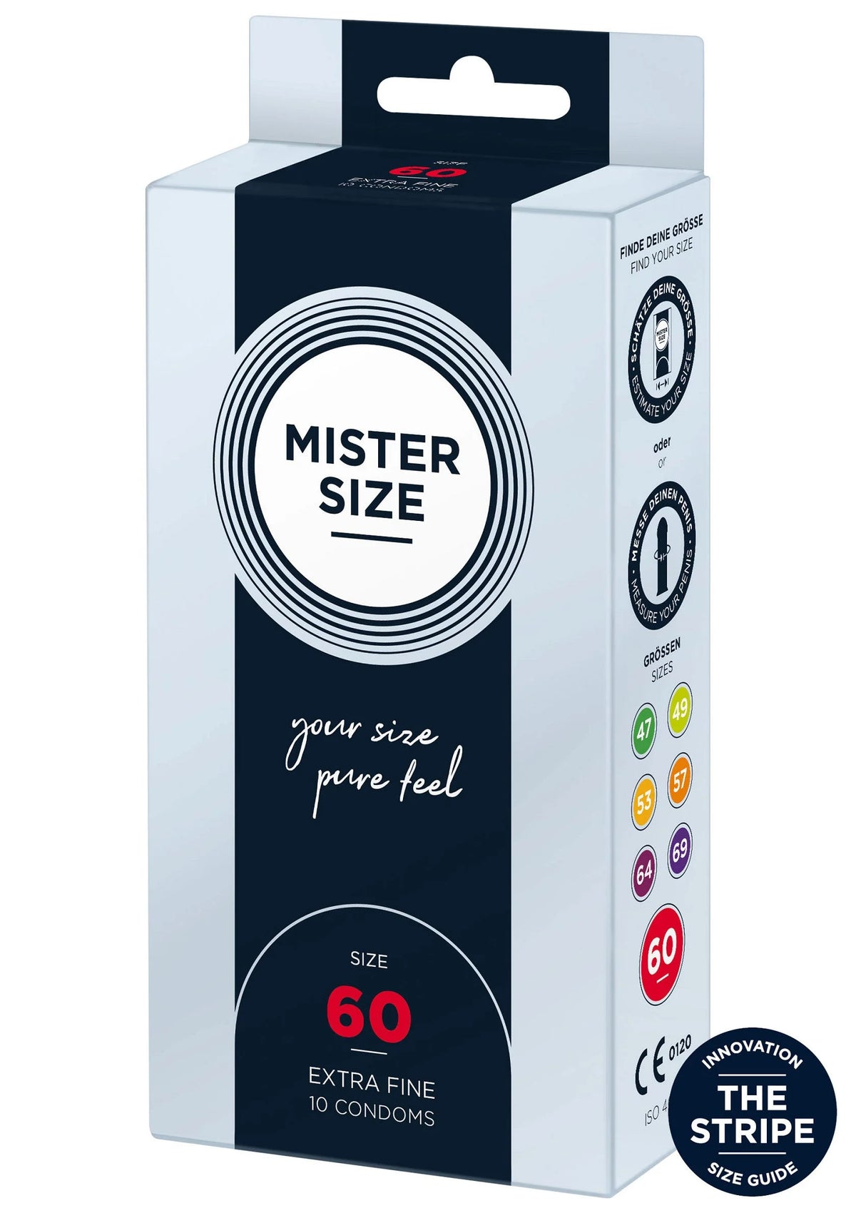 Bestel: MISTER SIZE 60mm Condoms 10pcs - bij Happytoys.nl, happytoys.be, Happytoys.ae: erotische sex webshop | liever Happy dan Easy ⭐⭐⭐⭐⭐ - Default Title - 97124 - NATUREL
