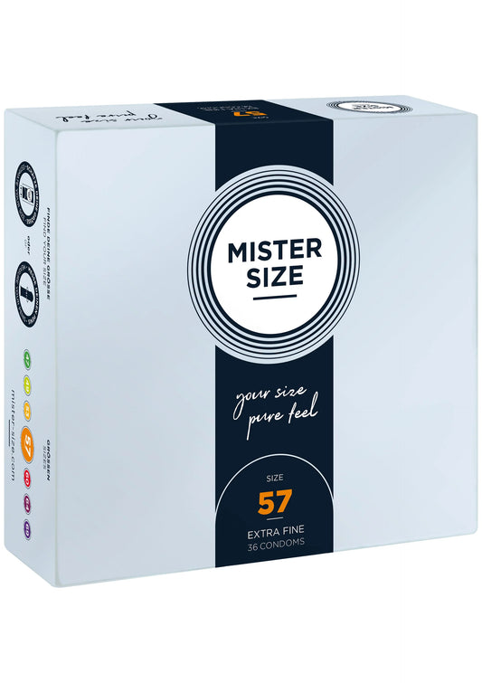 Bestel: MISTER SIZE 57mm Condoms 36pcs - bij Happytoys: de erotische sex webshop | liever Happy dan Easy ⭐⭐⭐⭐⭐