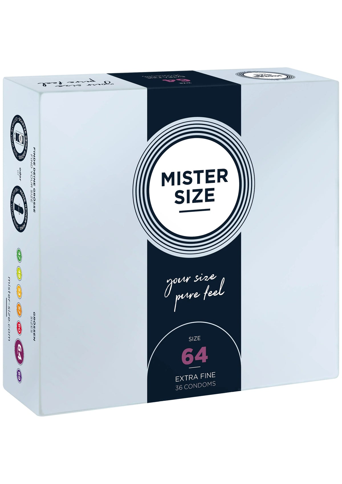 Bestel: MISTER SIZE 64mm Condoms 36pcs - bij Happytoys.nl, happytoys.be, Happytoys.ae: erotische sex webshop | liever Happy dan Easy βββββ