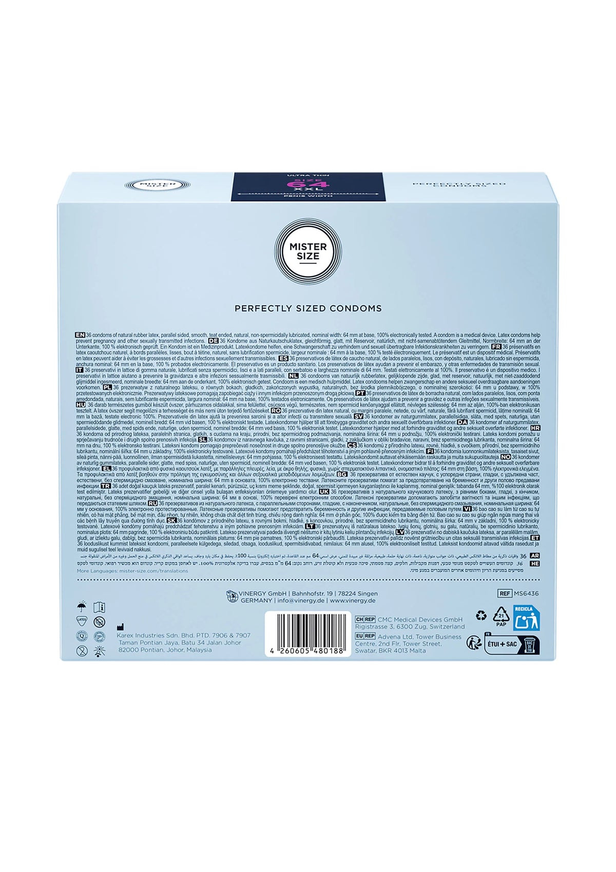 Bestel: MISTER SIZE 64mm Condoms 36pcs by Mister Size - bij Happytoys.nl, happytoys.be, Happytoys.ae: erotische sex webshop | liever Happy dan Easy βββββ