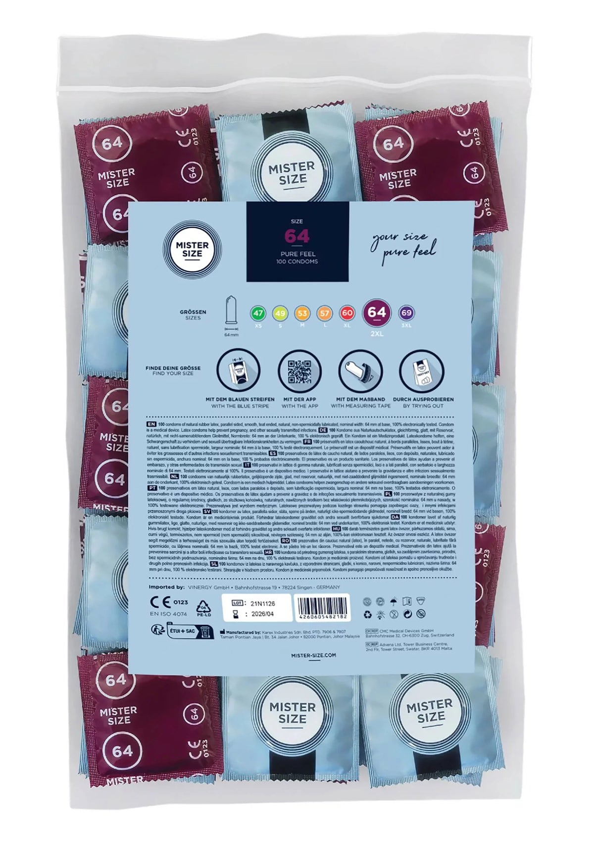 Bestel: MISTER SIZE 64mm Condoms 100pcs - bij Happytoys.nl, happytoys.be, Happytoys.ae: erotische sex webshop | liever Happy dan Easy βββββ