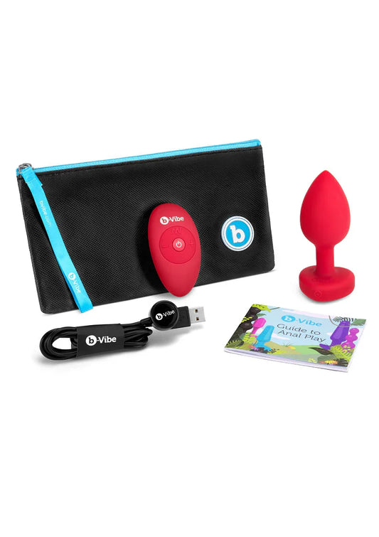 ♂ ♀ B-Vibe Vibrating Heart Plug M/L - Happytoys Sexshop: Toys for Feeling Happy & Easy 😊 - Discreet geleverd