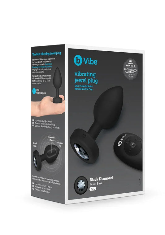 ♀ ♂ B-Vibe Vibrating Jewel Plug M/L - Happytoys Sexshop: online sex shop for Feeling Happy & Easy 😊 - Discreet geleverd