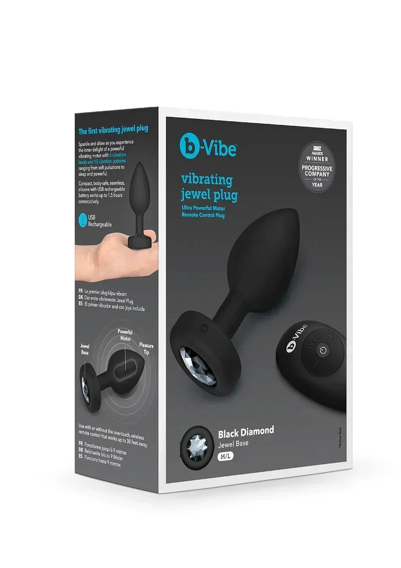 Bestel: Vibrating Jewel Plug M/L by B - Vibe - bij Happytoys.nl, happytoys.be, Happytoys.ae: erotische sex webshop | liever Happy dan Easy ⭐⭐⭐⭐⭐