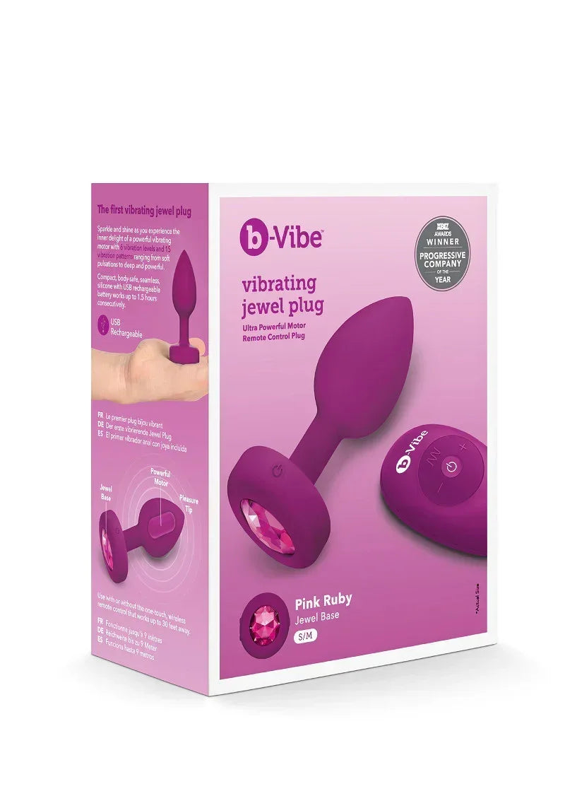 Bestel: Vibrating Jewel Plug S/M by B - Vibe - bij Happytoys.nl, happytoys.be, Happytoys.ae: erotische sex webshop | liever Happy dan Easy ⭐⭐⭐⭐⭐