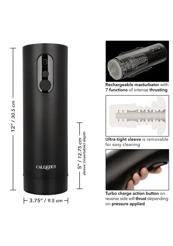 Bestel: Bionic Thrusting Masturbator by CalExotics - bij Happytoys.nl, happytoys.be, Happytoys.ae: erotische sex webshop | liever Happy dan Easy ⭐⭐⭐⭐⭐