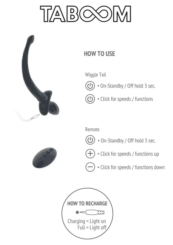 Bestel: Bondage Essentials Puppy Play Wiggle Tail by Taboom - bij Happytoys.nl, happytoys.be, Happytoys.ae: erotische sex webshop | liever Happy dan Easy βββββ