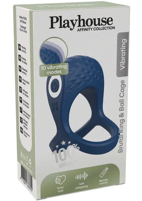 BrutalRing_BallCageVibratingCouplesCockRingbyPlayhouse2 @ Happytoys Sexshop: online sex shop for Feeling Happy & Easy 😊 the erotic store owned by a woman