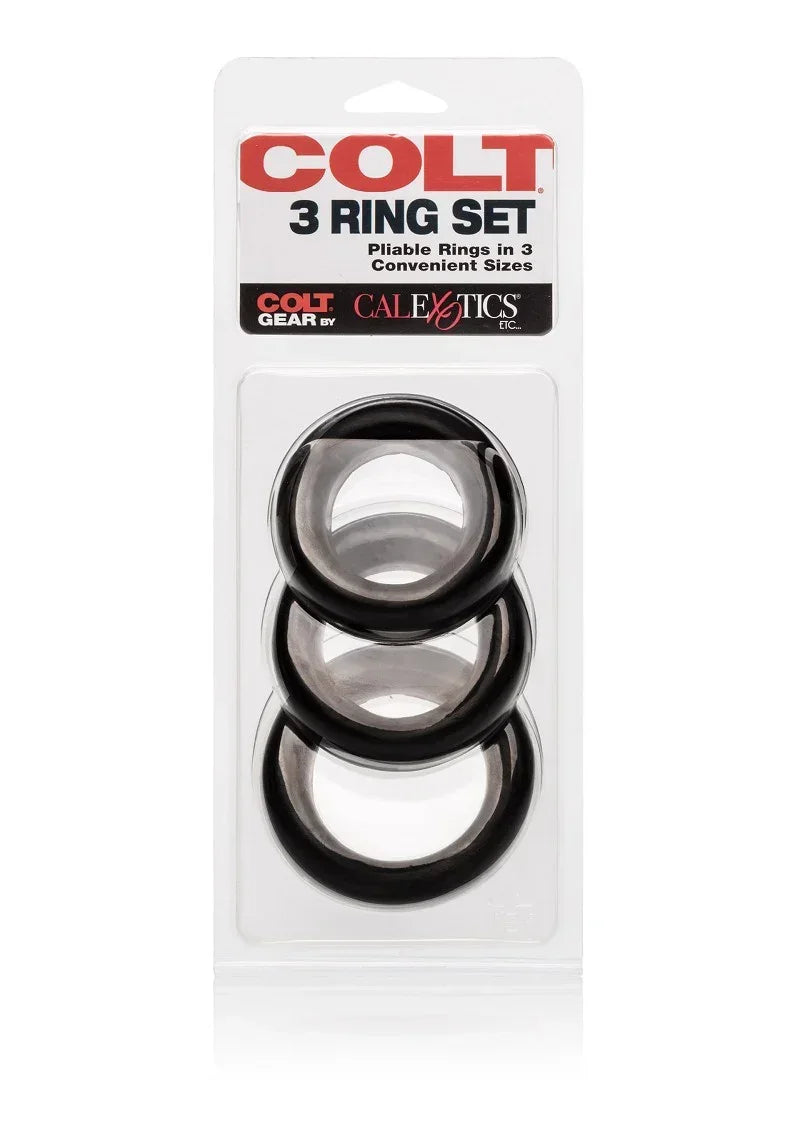 Bestel: COLT 3 Ring Set Cockrings by CalExotics - bij Happytoys.nl, happytoys.be, Happytoys.ae: erotische sex webshop | liever Happy dan Easy ⭐⭐⭐⭐⭐