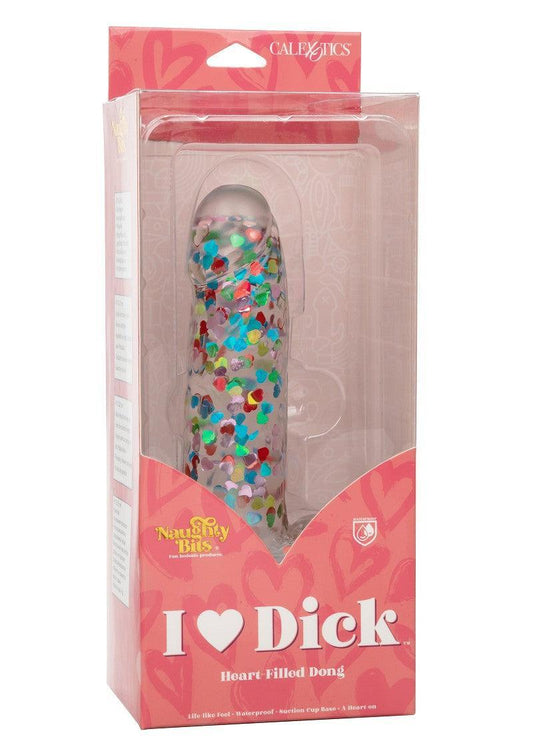 Naughty Bits I Love Dick Heart-filled Dong by CalExotics - Happytoys Sexshop: Toys for Feeling Happy & Easy 😊 - Discreet geleverd