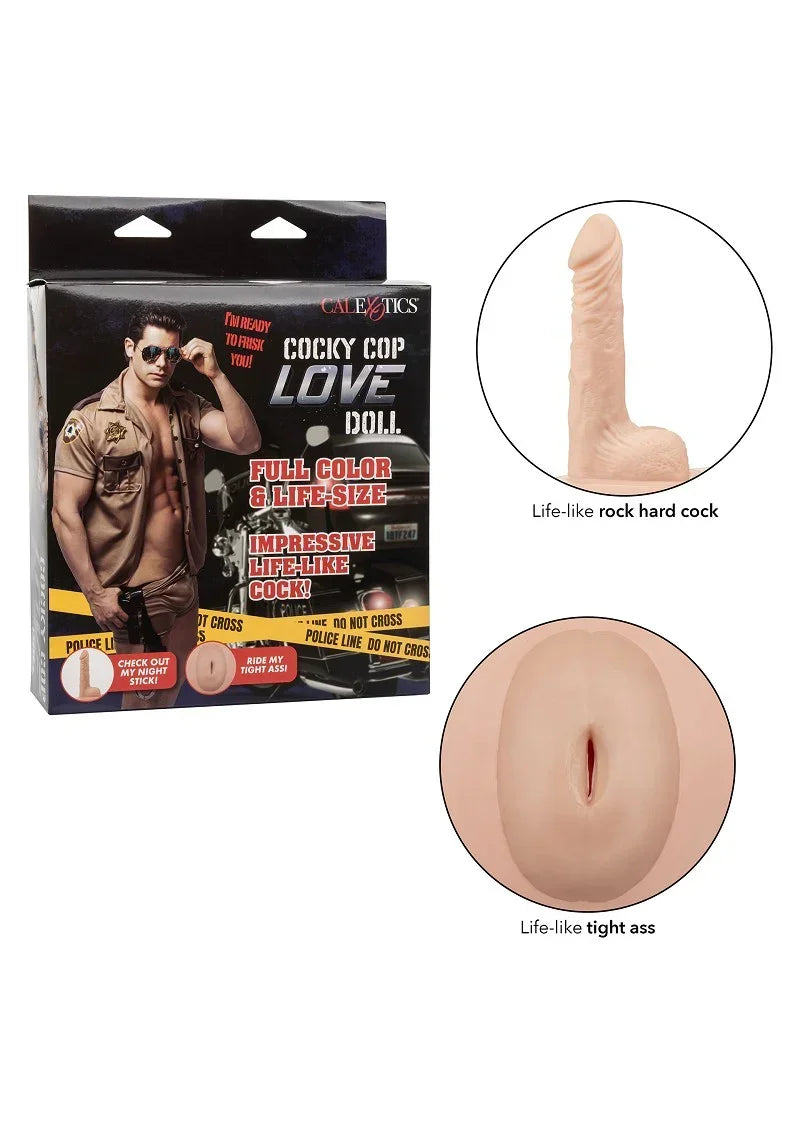 Bestel: Cocky Cop Love Doll Masturbator & Dildo by CalExotics - bij Happytoys.nl, happytoys.be, Happytoys.ae: erotische sex webshop | liever Happy dan Easy βββββ