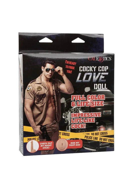 Bestel: Cocky Cop Love Doll Masturbator & Dildo by CalExotics - bij Happytoys: de erotische sex webshop | liever Happy dan Easy ⭐⭐⭐⭐⭐