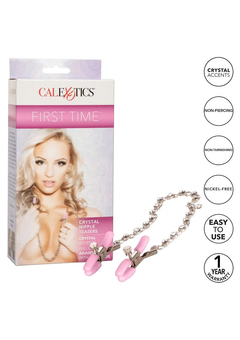 First Time Crystal Nipple Teasers by CalExotics - Happytoys Sexshop: online sex shop for Feeling Happy & Easy 😊 - Discreet geleverd