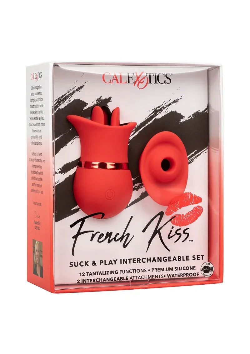 Bestel: French Kiss Suck & Play Interchangeable Set by CalExotics - bij Happytoys.nl, happytoys.be, Happytoys.ae: erotische sex webshop | liever Happy dan Easy ⭐⭐⭐⭐⭐