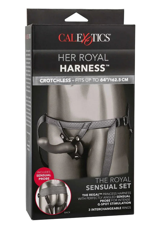 β β CalExotics Her Royal Harness The Royal Sensual Set Pegging Strap-On - Happytoys Sexshop: Toys for Feeling Happy & Easy π - Discreet geleverd