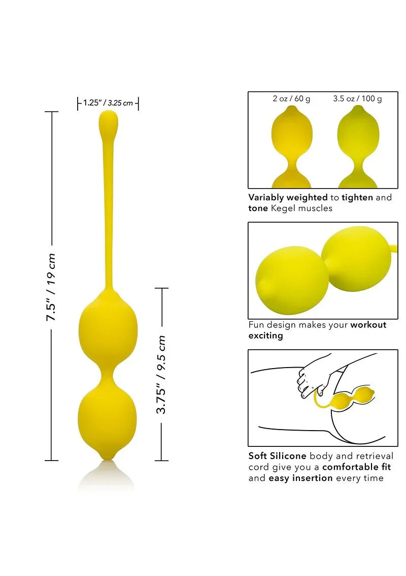 β CalExotics Kegel Training Set Lemon Bekkenbodentrainer - Happytoys Sexshop: Toys for Feeling Happy & Easy π - Discreet geleverd