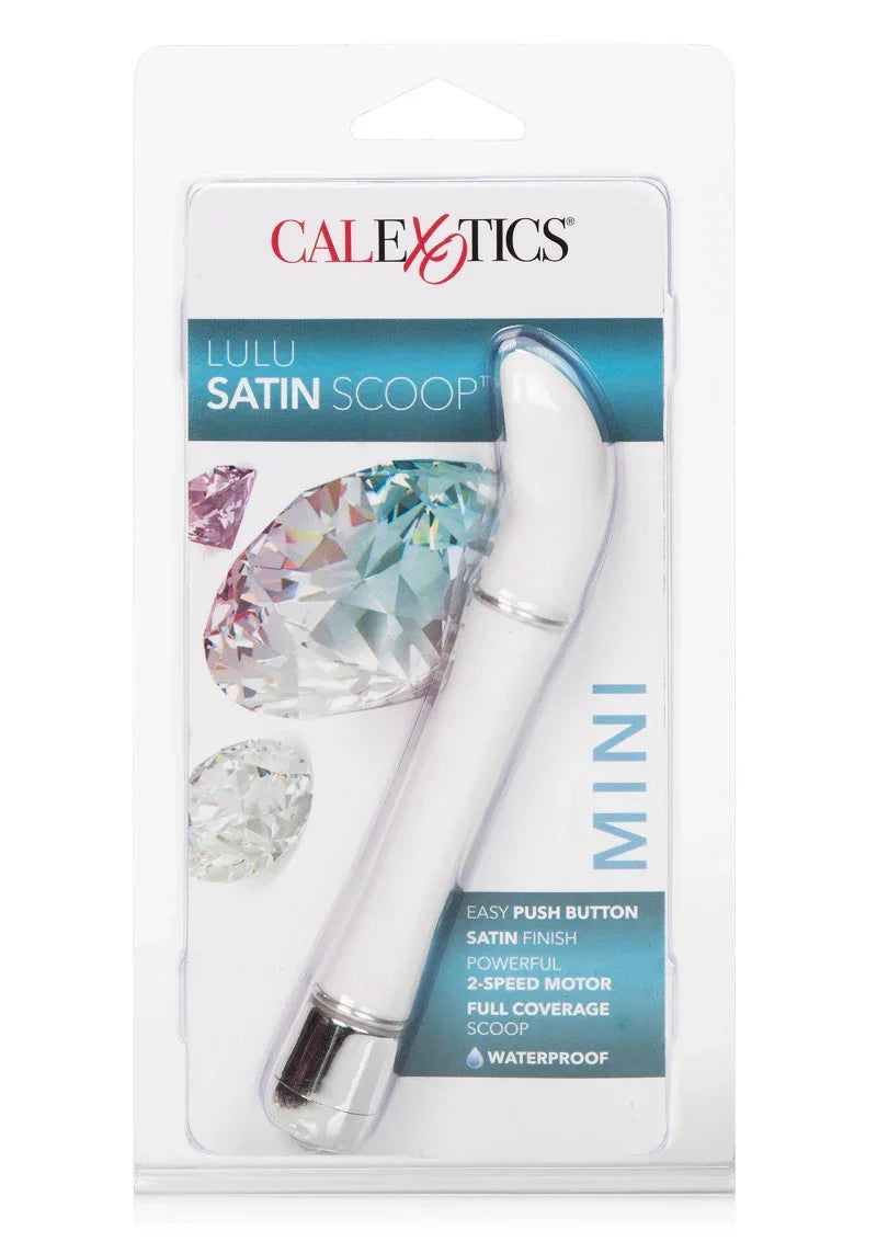 Bestel: Lulu Satin Scoop designvibrator (white) by CalExotics - bij Happytoys.nl, happytoys.be, Happytoys.ae: erotische sex webshop | liever Happy dan Easy βββββ