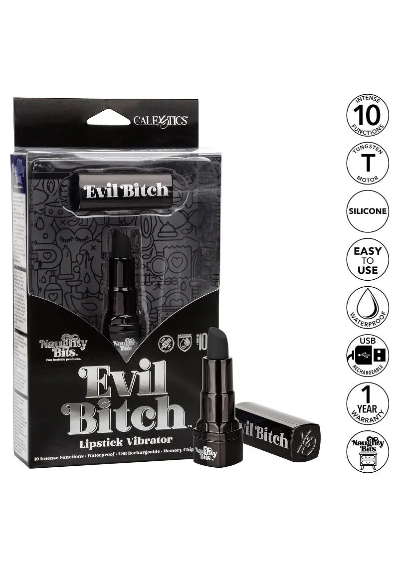 Bestel: Naughty Bits Evil Bitch Lipstick Vibrator by CalExotics - bij Happytoys.nl, happytoys.be, Happytoys.ae: erotische sex webshop | liever Happy dan Easy βββββ