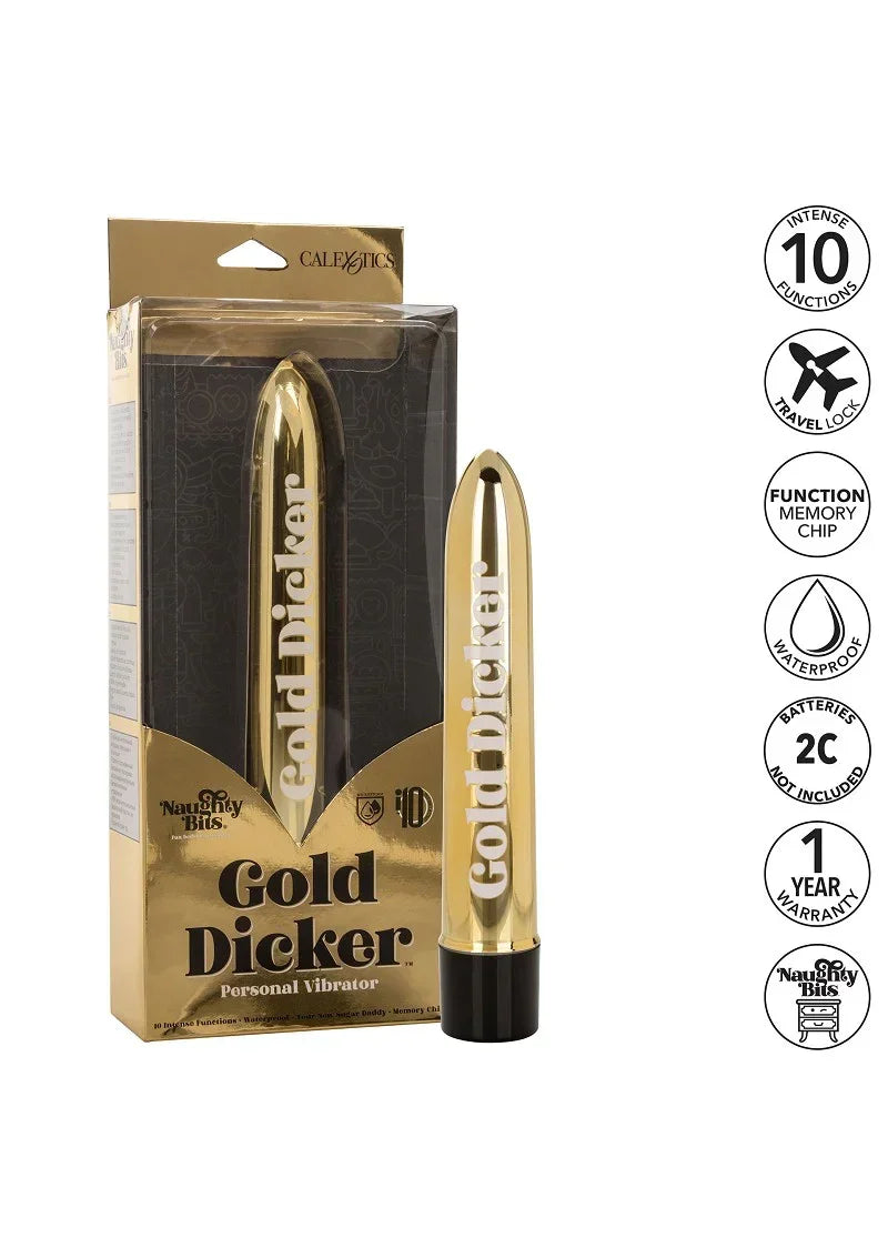 CalExoticsNaughtyBitsGoldDickerPersonalVibrator10 @ Happytoys Sexshop: online sex shop for Feeling Happy & Easy π the erotic store owned by a woman
