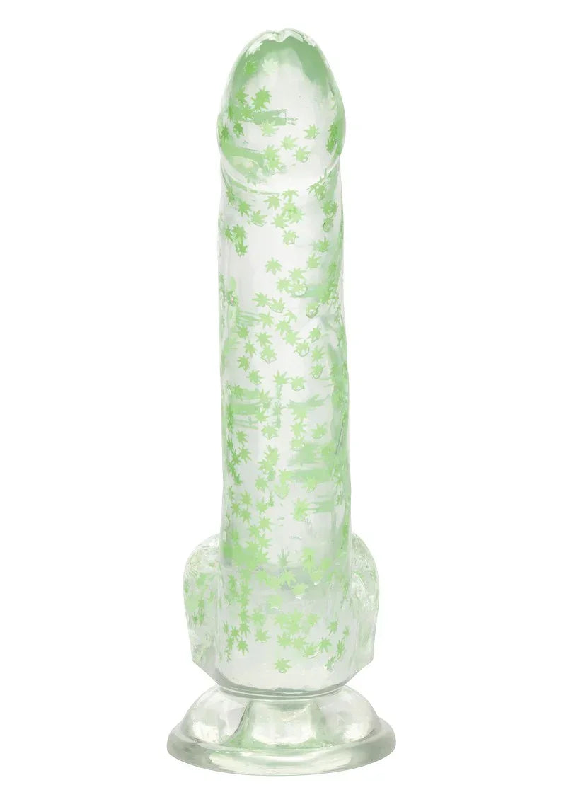Bestel: Naughty Bits I Leaf Dick Glow - In - The - Dark Weed Leaf Dildo by CalExotics - bij Happytoys.nl, happytoys.be, Happytoys.ae: erotische sex webshop | liever Happy dan Easy βββββ