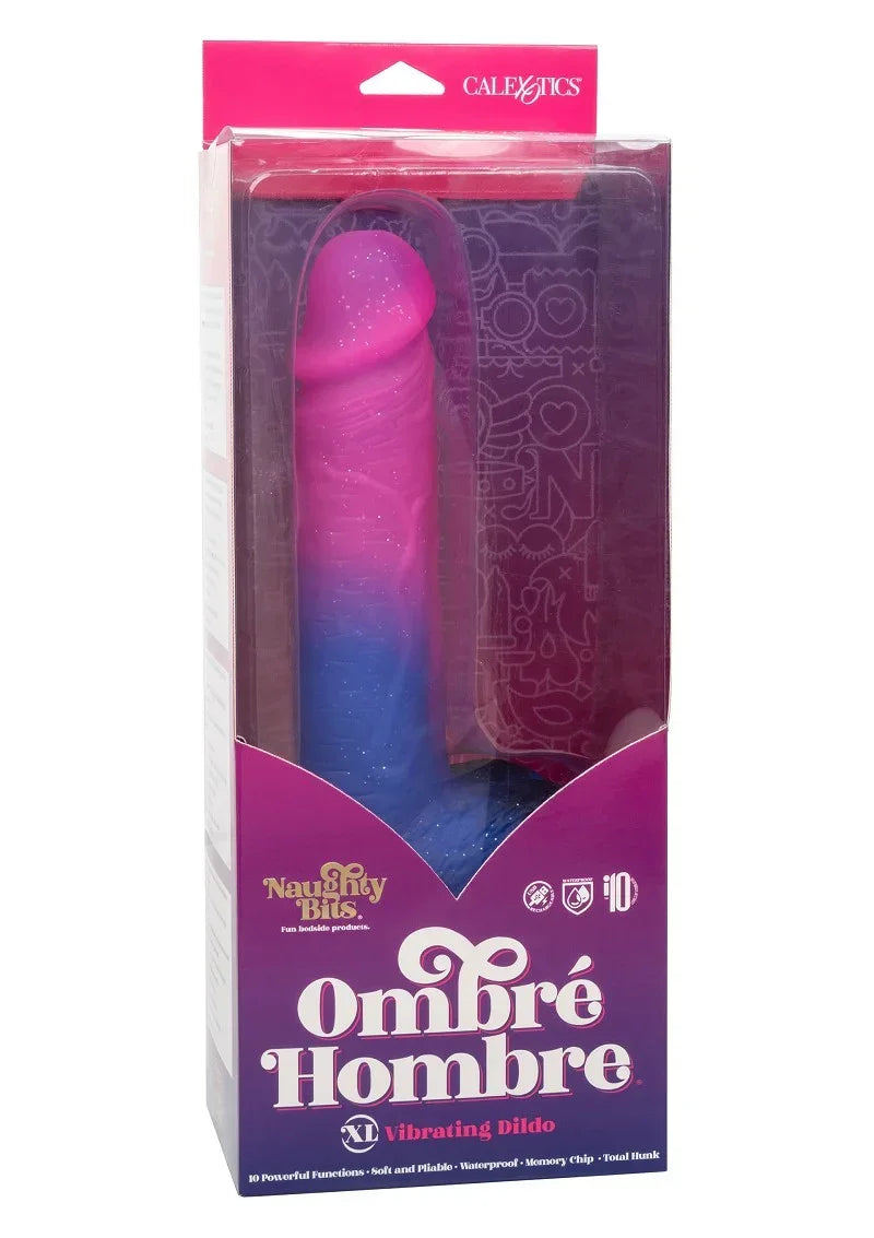 Bestel: Naughty Bits Ombré Hombre XL Vibrating Dildo by CalExotics - bij Happytoys.nl, happytoys.be, Happytoys.ae: erotische sex webshop | liever Happy dan Easy ⭐⭐⭐⭐⭐