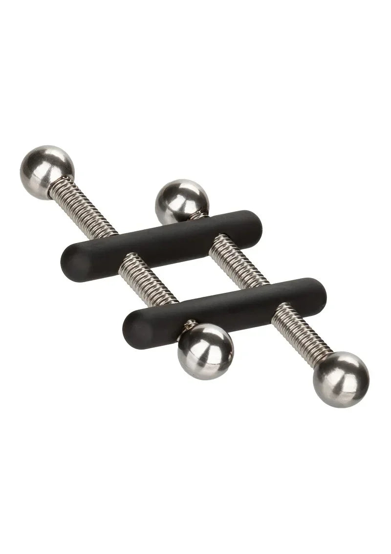 Bestel: Nipple Grips Power Grip Crossbar Nipple Vices by CalExotics - bij Happytoys.nl, happytoys.be, Happytoys.ae: erotische sex webshop | liever Happy dan Easy ⭐⭐⭐⭐⭐