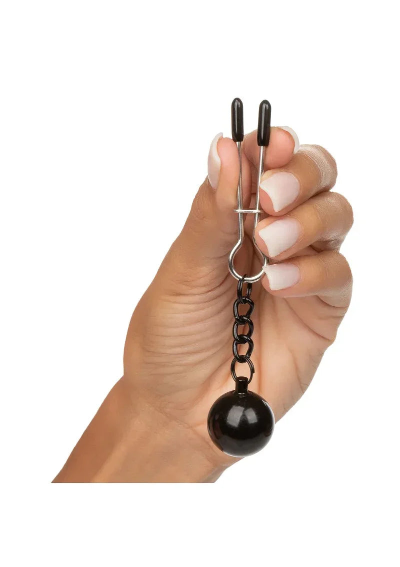 Bestel: Weighted Tweezer Nipple Clamps by CalExotics - bij Happytoys.nl, happytoys.be, Happytoys.ae: erotische sex webshop | liever Happy dan Easy ⭐⭐⭐⭐⭐