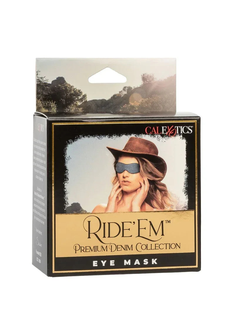Bestel: Ride 'em Premium Denim Collection Eye Mask by CalExotics - bij Happytoys.nl, happytoys.be, Happytoys.ae: erotische sex webshop | liever Happy dan Easy βββββ