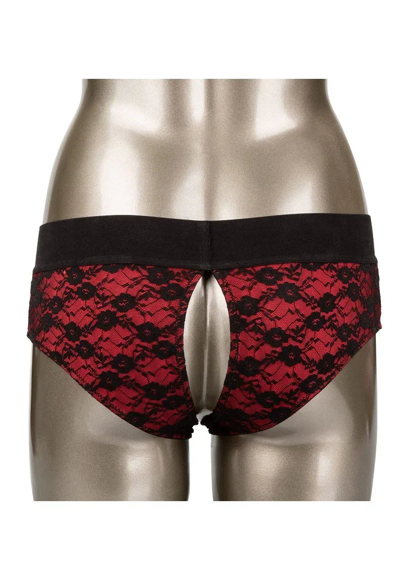 Bestel: Scandal Crotchless Pegging Panty Set S/M by CalExotics - bij Happytoys.nl, happytoys.be, Happytoys.ae: erotische sex webshop | liever Happy dan Easy ⭐⭐⭐⭐⭐