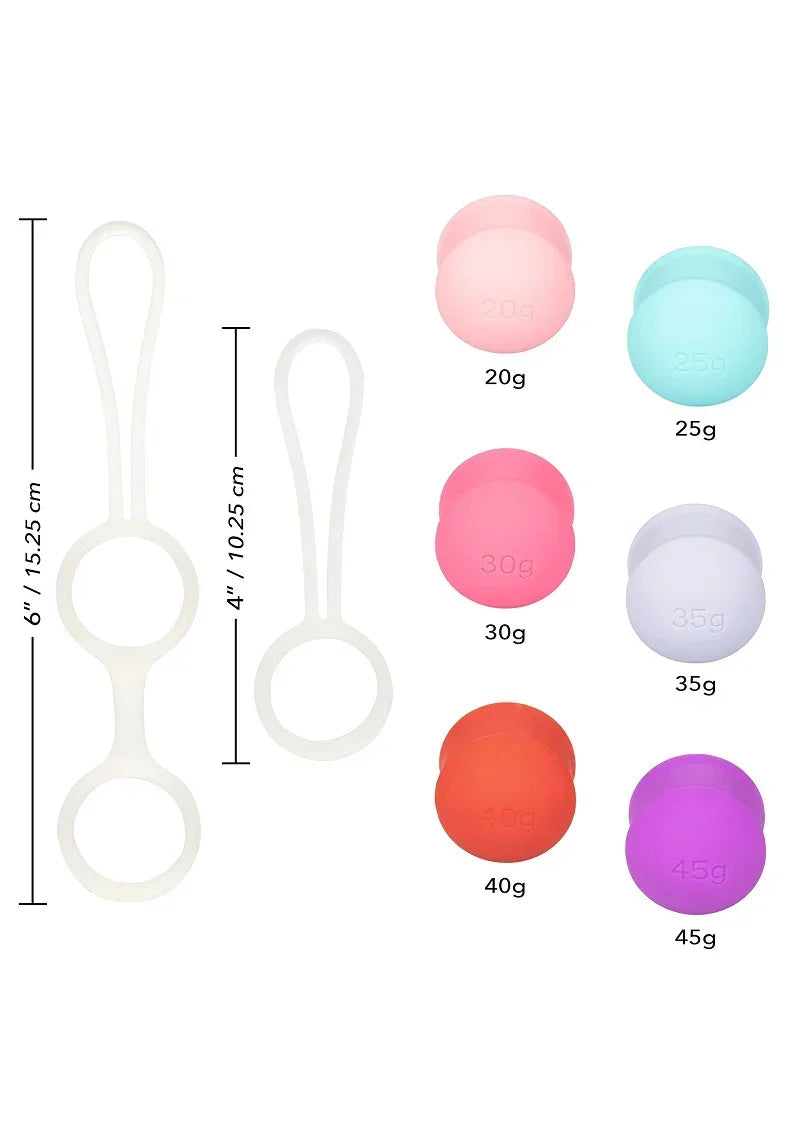 Bestel: CalExotics She - ology Interchangeable Weighted Kegel Set - bij Happytoys.nl, happytoys.be, Happytoys.ae: erotische sex webshop | liever Happy dan Easy βββββ