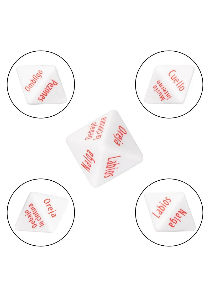 ♂ ♀ CalExotics Tempt & Tease Dados dice (ESP) - Happytoys Sexshop: Toys for Feeling Happy & Easy 😊 - Discreet geleverd