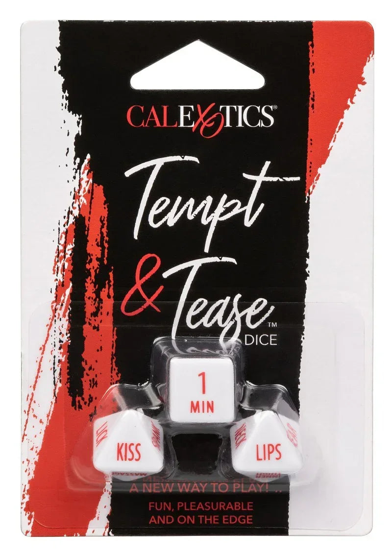Bestel: Tempt & Tease Dice (EN) by CalExotics - bij Happytoys.nl, happytoys.be, Happytoys.ae: erotische sex webshop | liever Happy dan Easy ⭐⭐⭐⭐⭐
