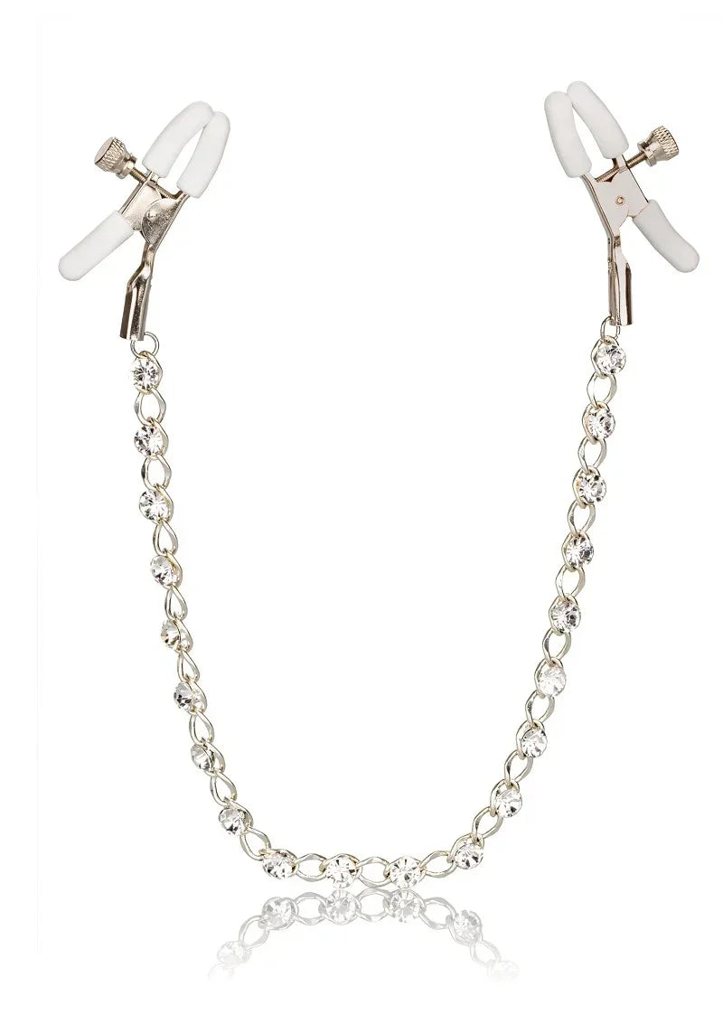 Bestel: Nipple Play Crystal Chain tepel klemmen by CalExotics - bij Happytoys.nl, happytoys.be, Happytoys.ae: erotische sex webshop | liever Happy dan Easy ⭐⭐⭐⭐⭐