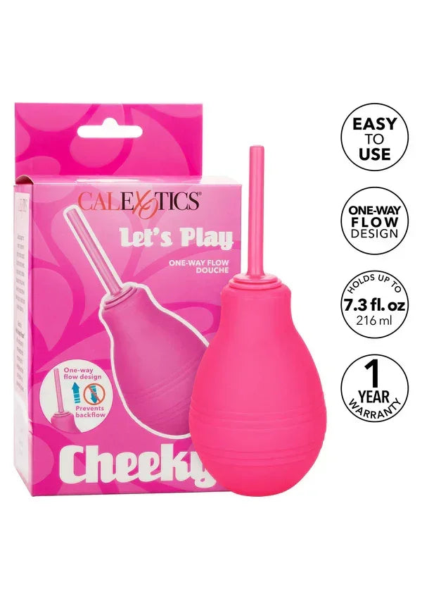 Bestel: Cheeky One - Way Flow Douche Pink by CalExotics - bij Happytoys.nl, happytoys.be, Happytoys.ae: erotische sex webshop | liever Happy dan Easy βββββ