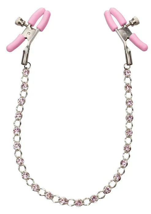 Bestel: Crystal Chain Nipple Clamps by CalExotics - bij Happytoys.nl, happytoys.be, Happytoys.ae: erotische sex webshop | liever Happy dan Easy ⭐⭐⭐⭐⭐