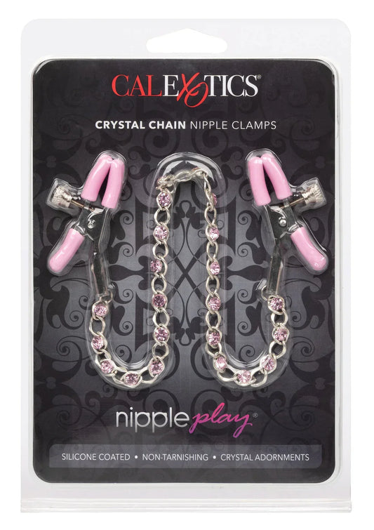 Crystal Chain Nipple Clamps by CalExotics - Happytoys Sexshop: Toys for Feeling Happy & Easy 😊 - Discreet geleverd