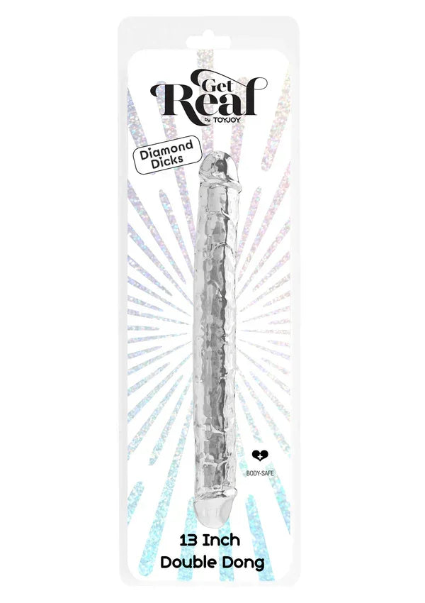 Get Real Clear Double Dong 13' by ToyJoy - Happytoys Sexshop: Toys for Feeling Happy & Easy 😊 - Discreet geleverd