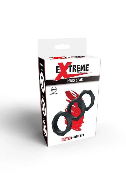 Extreme Heavy C-Ring Set by Hidden Desire - Happytoys Sexshop: online sex shop for Feeling Happy & Easy π - Discreet geleverd