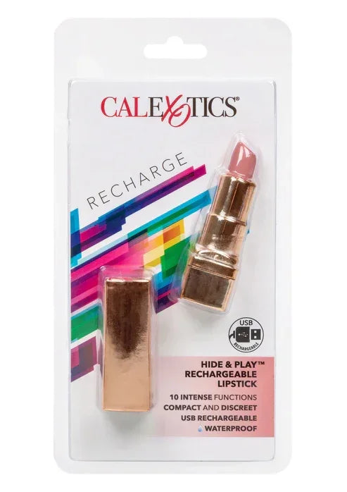 Bestel: Hide & Play Lipstick Rechargeable by CalExotics - bij Happytoys.nl, happytoys.be, Happytoys.ae: erotische sex webshop | liever Happy dan Easy ⭐⭐⭐⭐⭐