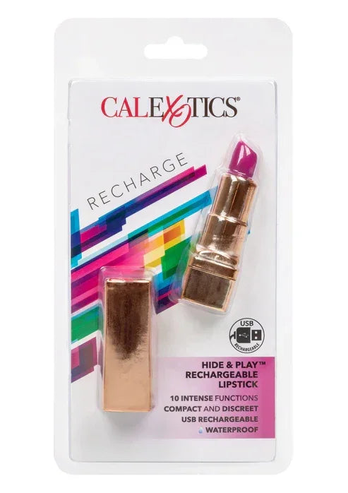 Bestel: Hide & Play Lipstick Rechargeable by CalExotics - bij Happytoys.nl, happytoys.be, Happytoys.ae: erotische sex webshop | liever Happy dan Easy ⭐⭐⭐⭐⭐