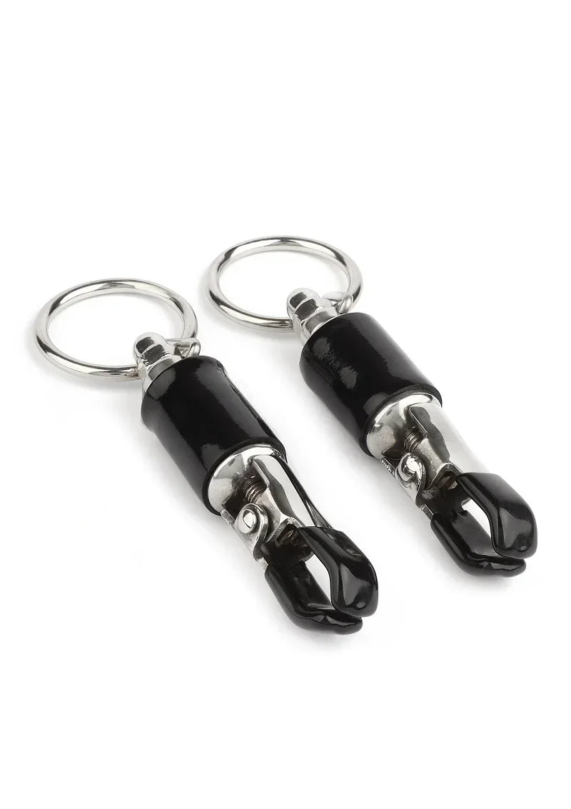Bestel: Barrel Tit Clamps With Ring by Mr.Steel - bij Happytoys.nl, happytoys.be, Happytoys.ae: erotische sex webshop | liever Happy dan Easy ⭐⭐⭐⭐⭐