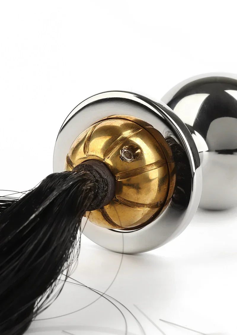 Bestel: Black Hair Pony Tail Rosebud by Mr. Steel - bij Happytoys.nl, happytoys.be, Happytoys.ae: erotische sex webshop | liever Happy dan Easy βββββ