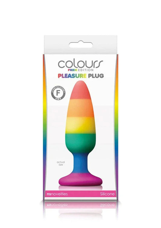 Colours Pride Edition Pleasure Plug Medium Butplug by NS Novelties - Happytoys Sexshop: online sex shop for Feeling Happy & Easy 😊 - Discreet geleverd