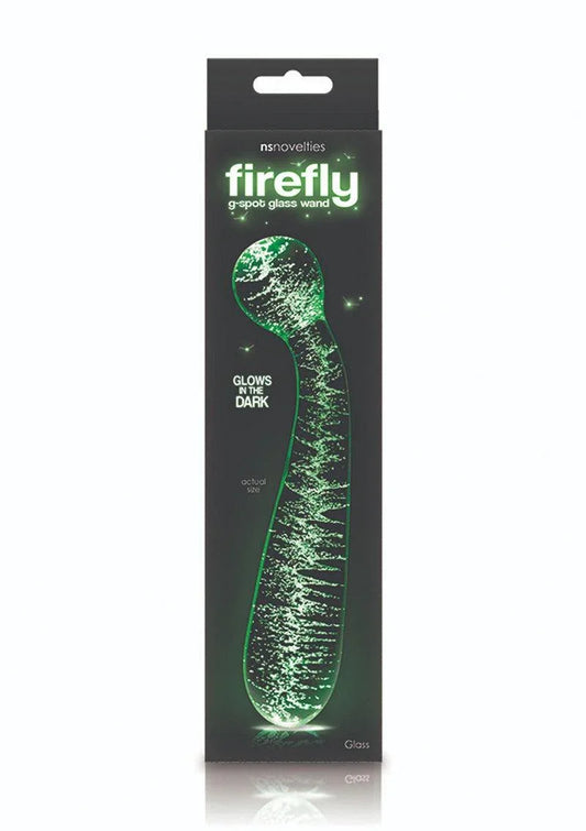 NS Novelties Firefly Glass G Spot Glow Wand lichtgevende Dildo - Happytoys Sexshop: Toys for Feeling Happy & Easy 😊 - Discreet geleverd
