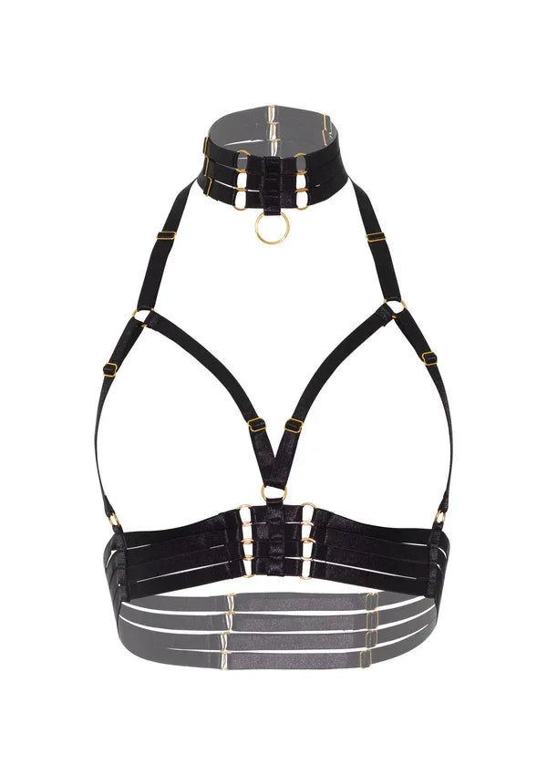 Bestel: Open Cup Bra Plus O - Ring Collar by Kinky Diva - bij Happytoys.nl, happytoys.be, Happytoys.ae: erotische sex webshop | liever Happy dan Easy βββββ