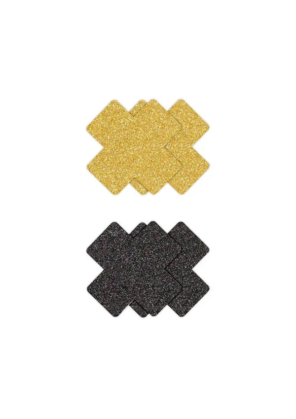 Bestel: Pasties Glitter Cross 2 Pair by NS Novelties - bij Happytoys.nl, happytoys.be, Happytoys.ae: erotische sex webshop | liever Happy dan Easy ⭐⭐⭐⭐⭐