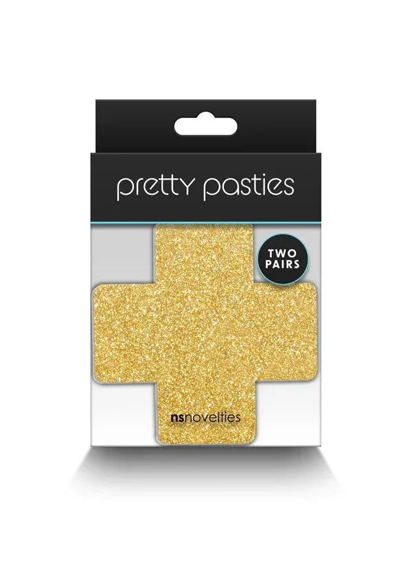 Bestel: Pasties Glitter Cross 2 Pair by NS Novelties - bij Happytoys.nl, happytoys.be, Happytoys.ae: erotische sex webshop | liever Happy dan Easy ⭐⭐⭐⭐⭐